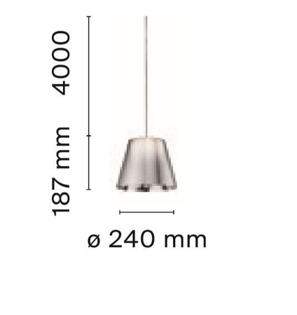 Lampa wisząca Flos F6256000 Ktribe 1 Srebrna