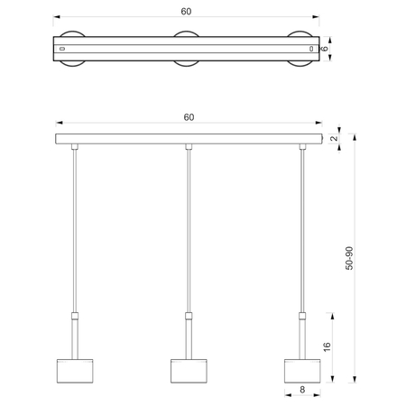 Milagro Lampa wisząca ARENA BLUE/GOLD 3xGX53 MLP7773 Niebieski / Złoto