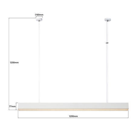 Light Prestige Lampa wisząca Mira L biała Tuya LED CCT LP-1201/1P L WH Smart