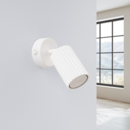 Sollux Lighting Kinkiet KARBON biały z włącznikiem SL.1541