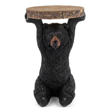 KARE stolik BEAR 53x33 cm drewniany / czarny