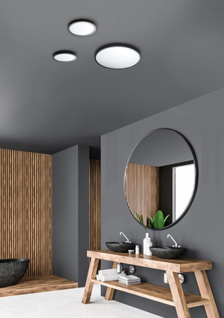 Plafon MALTA R 23 4000K BK Azzardo AZ4240 biały/czarny