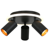 Plafon Parma 3xGU10 + 1xLED CCT czarna LP-0612/3C Round BK
