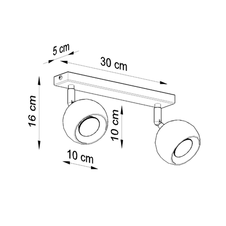 Sollux Lighting Plafon OCULARE 2 czarny SL.0444