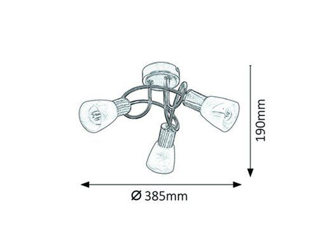 Lampa sufitowa Rabalux Gavin 5539 chrom satyna