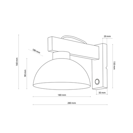 Kinkiet OSLO TK Lighting 4961 czarny