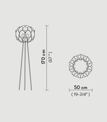 Lampa podłogowa Slamp FLO85PST0000RA000 Flora Copper