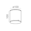 Lampa natynkowa AQForm Only Round Mini 10 LED 230V Surface Czarny Struktura