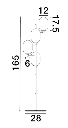 Lampa podłogowa Luces Exclusivas BADESI - złoty LE43354