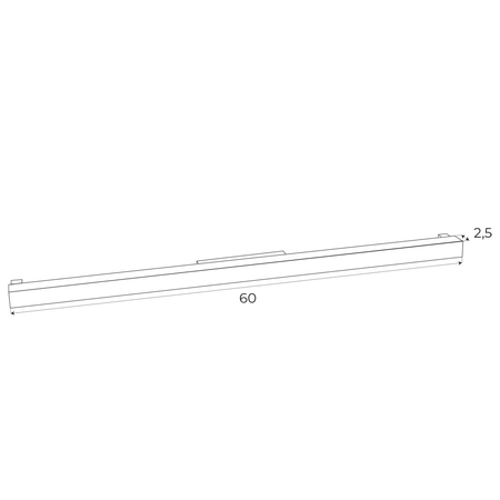 MAXLIGHT M0002N LAMPA MAGNETYCZNA LINIOWA CZARNA  SYSTEM ON/OFF 18W 1126LM 3000K