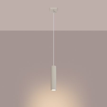 Sollux Lighting Lampa wisząca KARBON 1 beżowy SL.1592