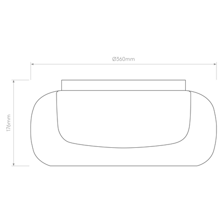 Lampa sufitowa Astro Aquina Ceiling 360 1450011 Matowy Czarny