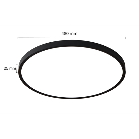 Light Prestige Plafon California 48 cm czarny LED CCT LP-2505/1C-48 BK