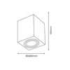 Eko-Light Bima Ring Square 1xGU10 Biały ML7684 BIAŁY