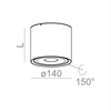 Lampa natynkowa AQForm Tuba 111 Qrled Surface Biały Struktura