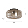 Lampa sufitowa Paul Neuhaus RACOON 11413-79 drewniany