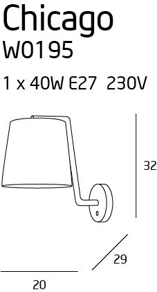 Kinkiet Maxlight W0195 Chicago