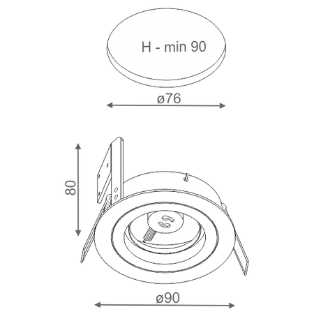 Lampa wpuszczana AQForm Sirca 230V Recessed Czarny Struktura
