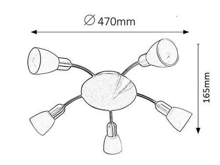 Lampa sufitowa Rabalux Soma 6305 chrom satyna