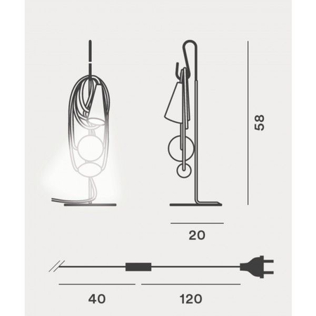 Lampa stołowa Foscarini 289001-01 Filo