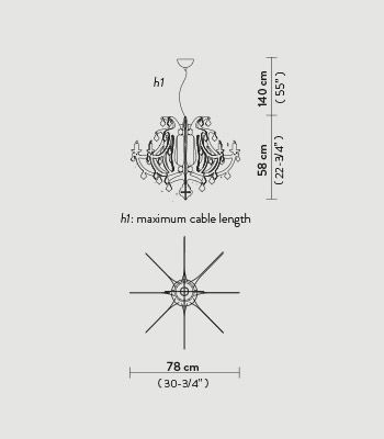 Lampa wisząca Slamp GINSM00PRS01T00000EU Ginetta Prisma