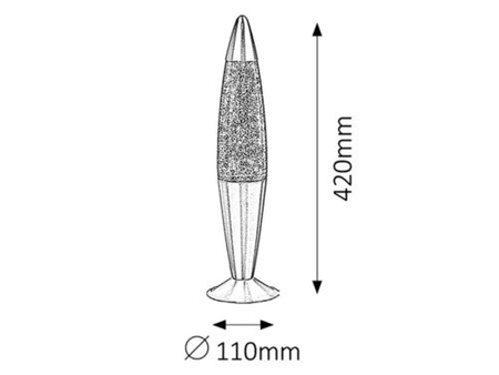 Lampa wewnętrzna Rabalux Glitter 4115 fioletowy