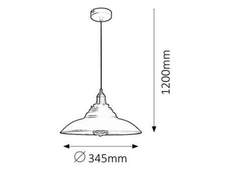 Lampa wisząca Rabalux Doug 2910 czarny matowy