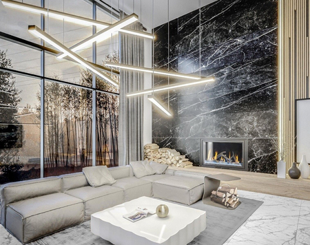 Lampa wisząca Maxlight TRIO LED 36W 3000K P0311D czarny/chrom