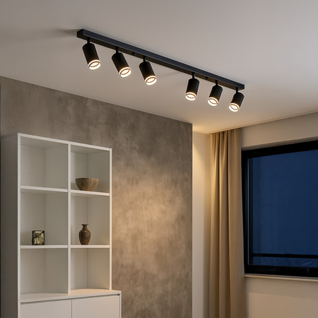 Milagro Oprawa Pipe Ring Spot Czarny 6xGU10 ML2075 CZARNY