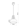 Sollux Lighting Lampa wisząca CASCO czarna/naturalne drewno SL.0390