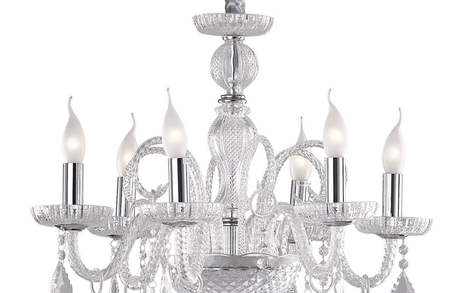 Żyrandol Ideal Lux 027821 Giudecca SP6 Trasparente