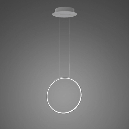 Lampa wisząca Ledowe Okręgi No.1 X 40cm 3k srebrny ściemnialna