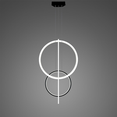 Lampa wisząca Linea No.5 60/40cm czarno biała 3k