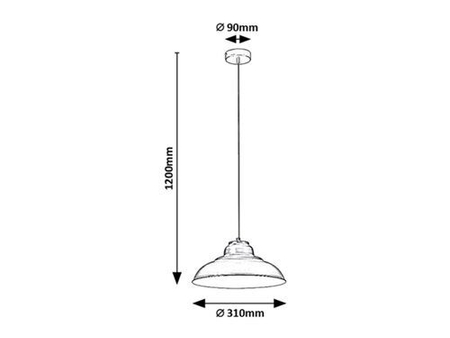 Lampa wisząca Rabalux Dragan 5308 czarny matowy