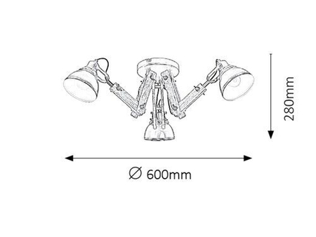 Lampa sufitowa Rabalux Aksel 2724 buk