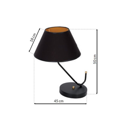 Milagro Lampa stołowa VICTORIA BLACK 1xE27 MLP4914 CZARNY