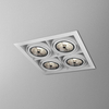 Lampa wpuszczana AQForm Squares 111 x 4 Sq Recessed Biały Struktura