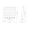 Eko-Light Lampa Solarna Talent 8W 4000K IP65 EKO8328 CZARNY