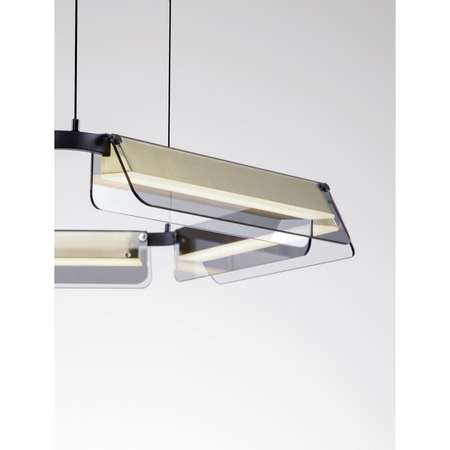 Lampa wisząca Luces Exclusivas LE44228 czarny, złoty i odcienie złota