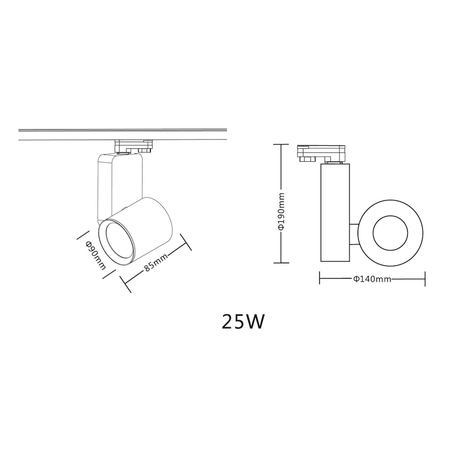 Milagro Reflektor Ojo 25W 2700/4000K Biały 3 Obwodowy ML1106 BIAŁY