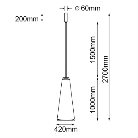 Lampa wisząca PONTE 420 Dohar 5051 czarny