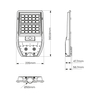 Eko-Light Latarnia Solarna Via 50W 500lm 6000K EKO9093 CZARNY