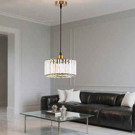 Light Prestige Okrągła lampa wisząca Vetro Złota1xE27 LP-2910/1P GD round