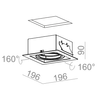 Lampa wpuszczana AQForm Squares 111 x 1 Recessed Biały Struktura
