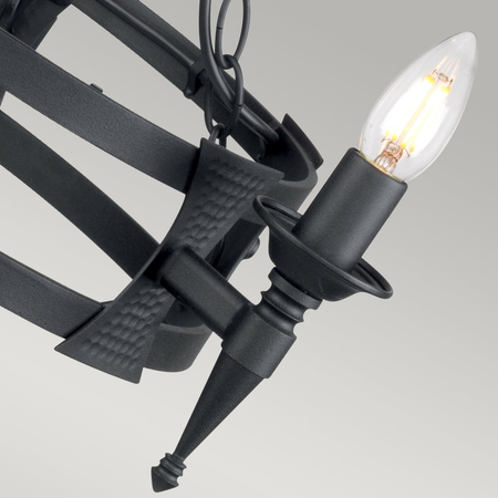Żyrandol Elstead Lighting Saxon czarny SAX3-BLK