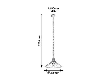 Lampa wisząca Rabalux Daryl 5271 czarny