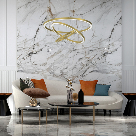 Milagro Lampa wisząca GALAXIA GOLD 85W LED ML8425 ZŁOTY MAT