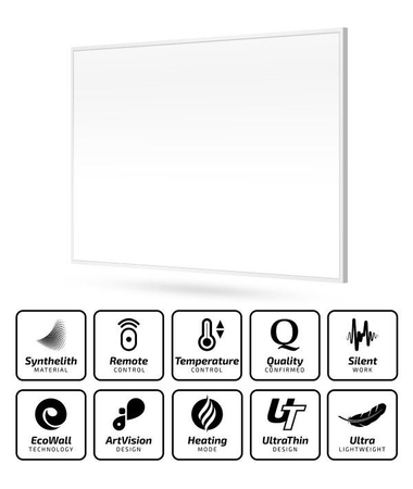 Panel grzewczy Cronos z WiFi i pilotem 1200W kolor ramki biały