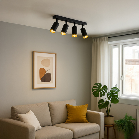 Milagro Oprawa Mica Spot Czarny + Złoty 4xGU10 ML2100 CZARNY