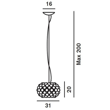 Lampa wisząca Foscarini 138027-16 Caboche piccola